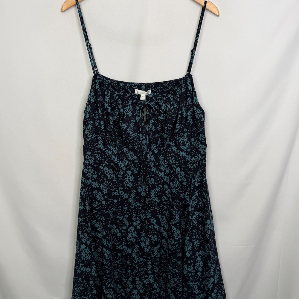 Nine Britton Vera Sleeveless Dress Navy Teal Floral Mini Keyhole XL NWT - Picture 5 of 8